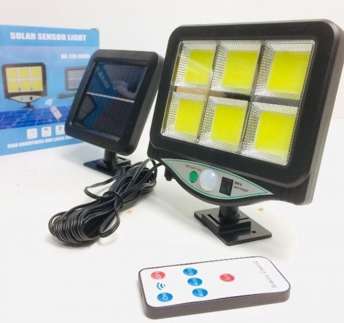 

Фонарь подвесной уличный Solar ligh BL BK-128-6COB / 7499 на солнечной батарее с датчиком движения 2400 mAh Черный