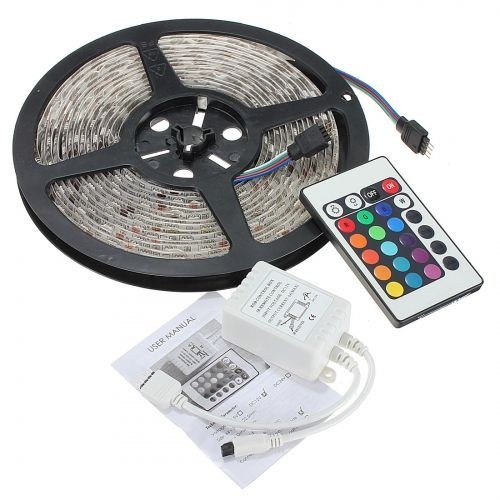 

Разноцветная светодиодная LED лента RGB 12V / 3528 ART-2033 5 метров с пультом