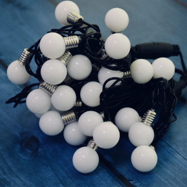 

Гирлянда Лампочки 25мм 30 LED 7м переходник белый SEZ 1363-03 (NAT06529)