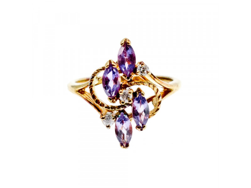 

Серебряное кольцо в позолоте с турмалином и бериллом Натуральный Sky Jewelry 003341