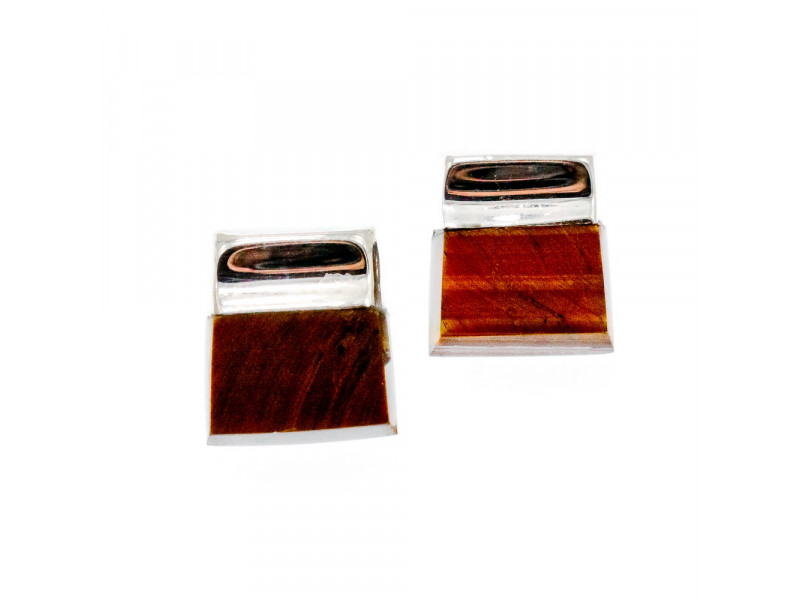 

Серебряные серьги с камнем тигровый глаз Винтаж Натуральный Sky Jewelry 003388