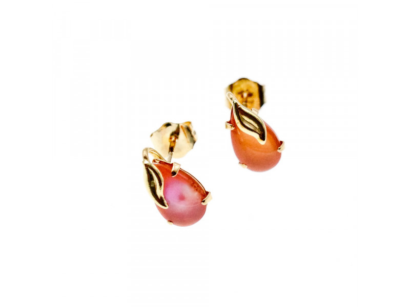 

Золотые серьги с нежно-розовым кварцем Натуральный Sky Jewelry 003384