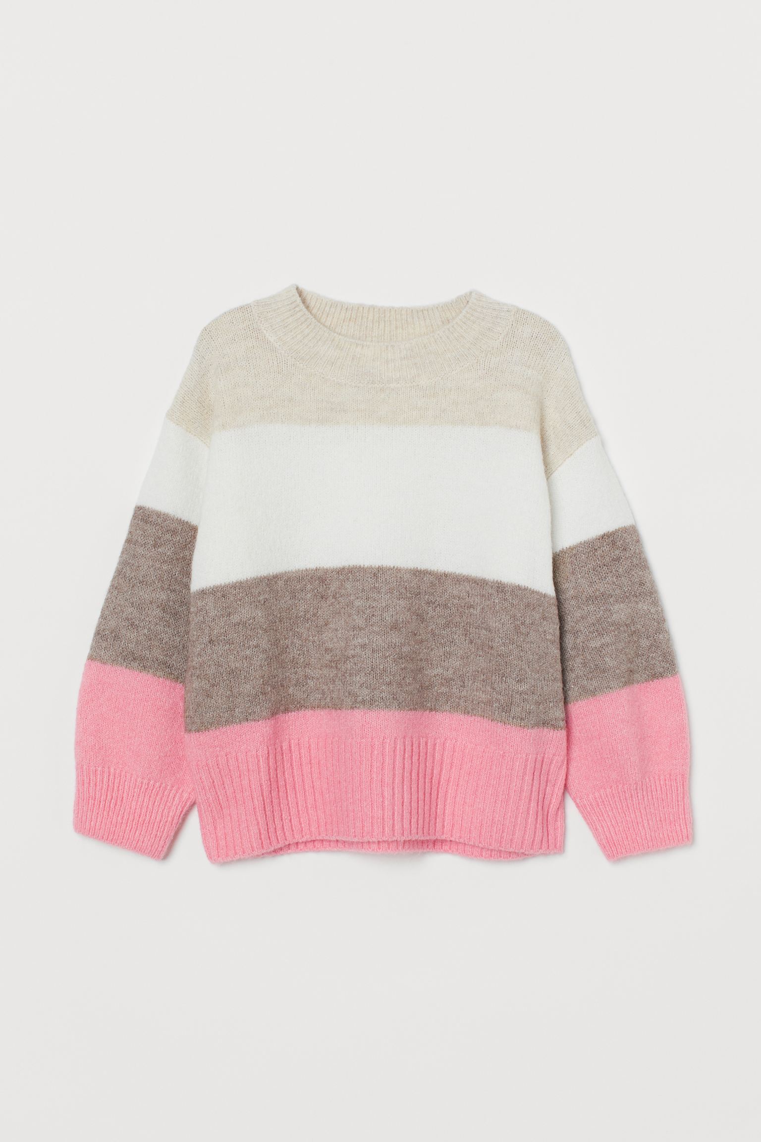 

Джемпер H&M 134 140см бело розовый полоска 13088925752