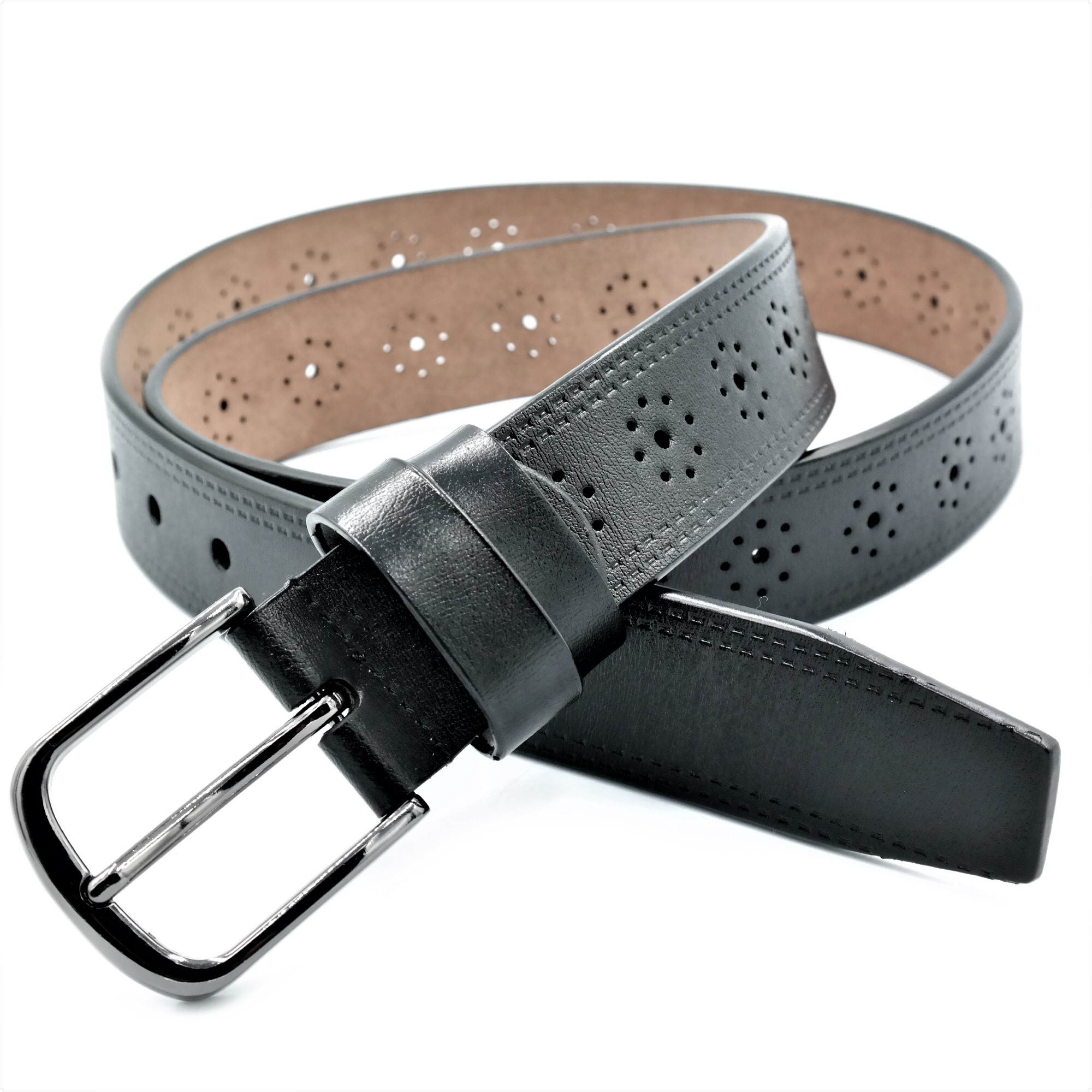 

Женский кожаный ремень Lemon nwzh-35k-0095 Чёрный