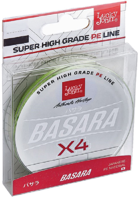 

Шнур плетёный Lucky John BASARA Х4 PE 125 м 0.175 мм Green (LJ4104-017)