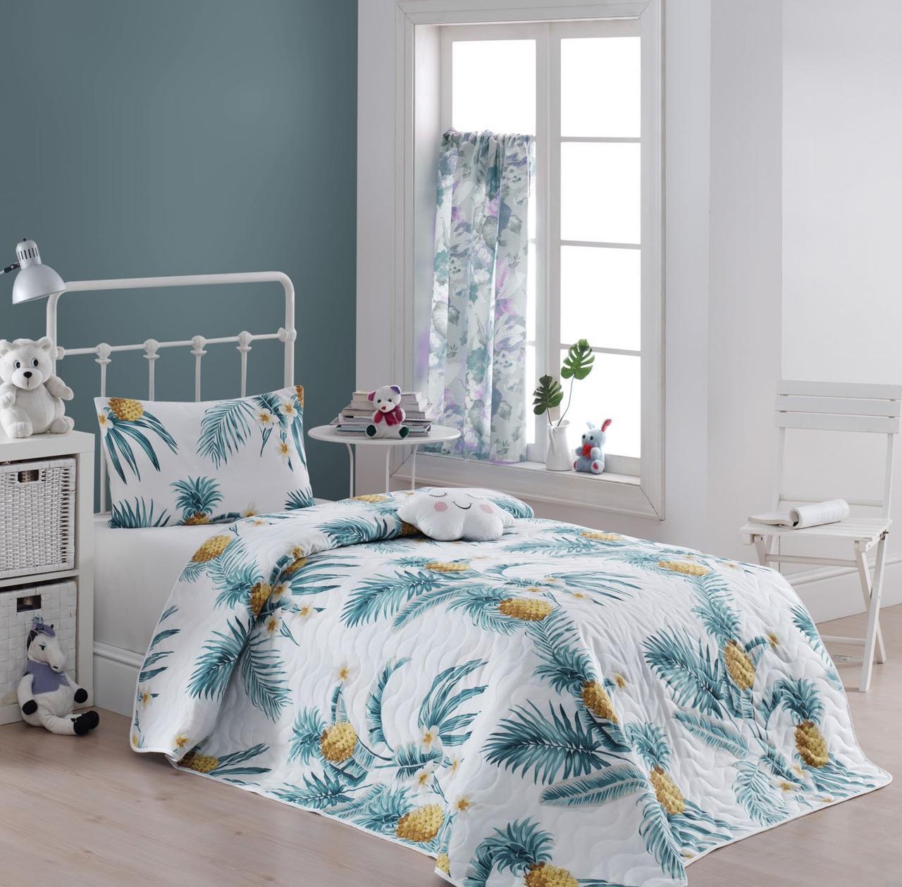 

Покрывало стеганное с наволочками 160*220 Eponj Home CustomAnanas beyaz белый