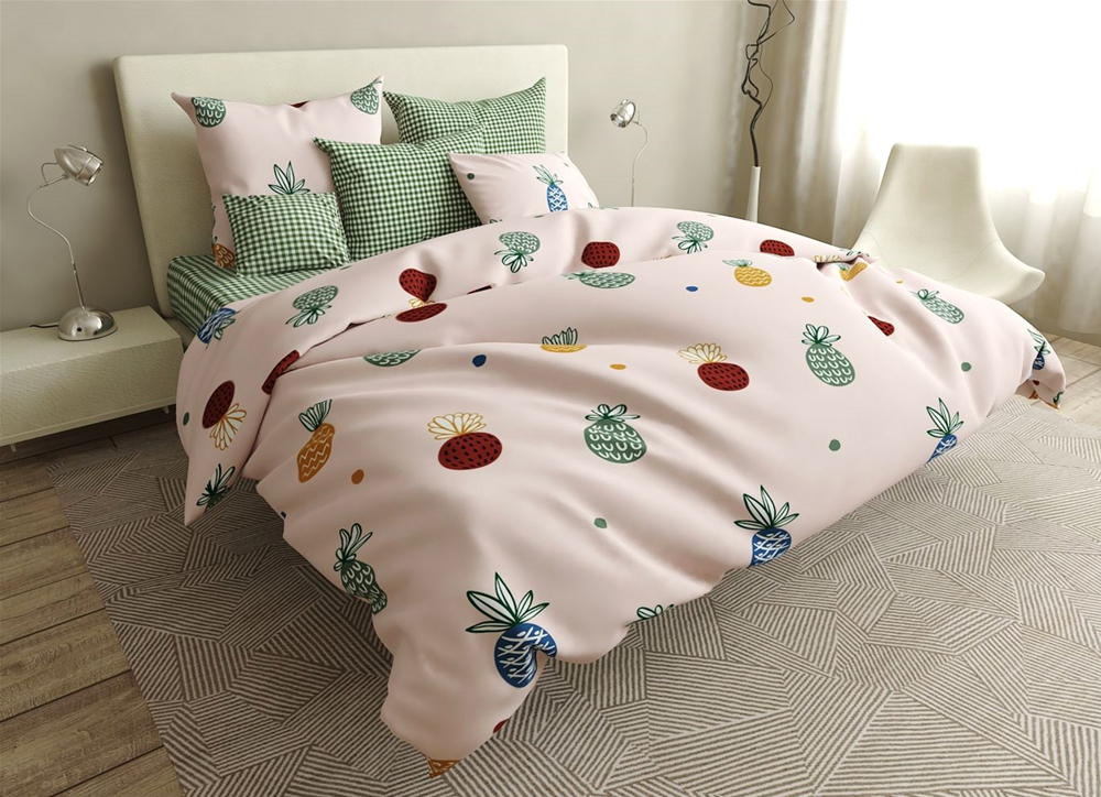 

Комплект постельного белья MirSon Бязь Premium 17-0414 Pineapple Семейный (2 x 160x220)