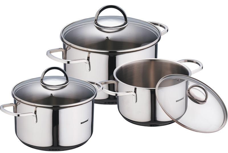 

Набор 3 кастрюли Bergner Classic 1.7л, 2.3л и 3.3л из нержавеющей стали