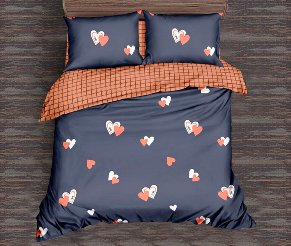 

Пододеяльник MirSon Бязь Premium 17-0442 Blue orange 200 x 220 см