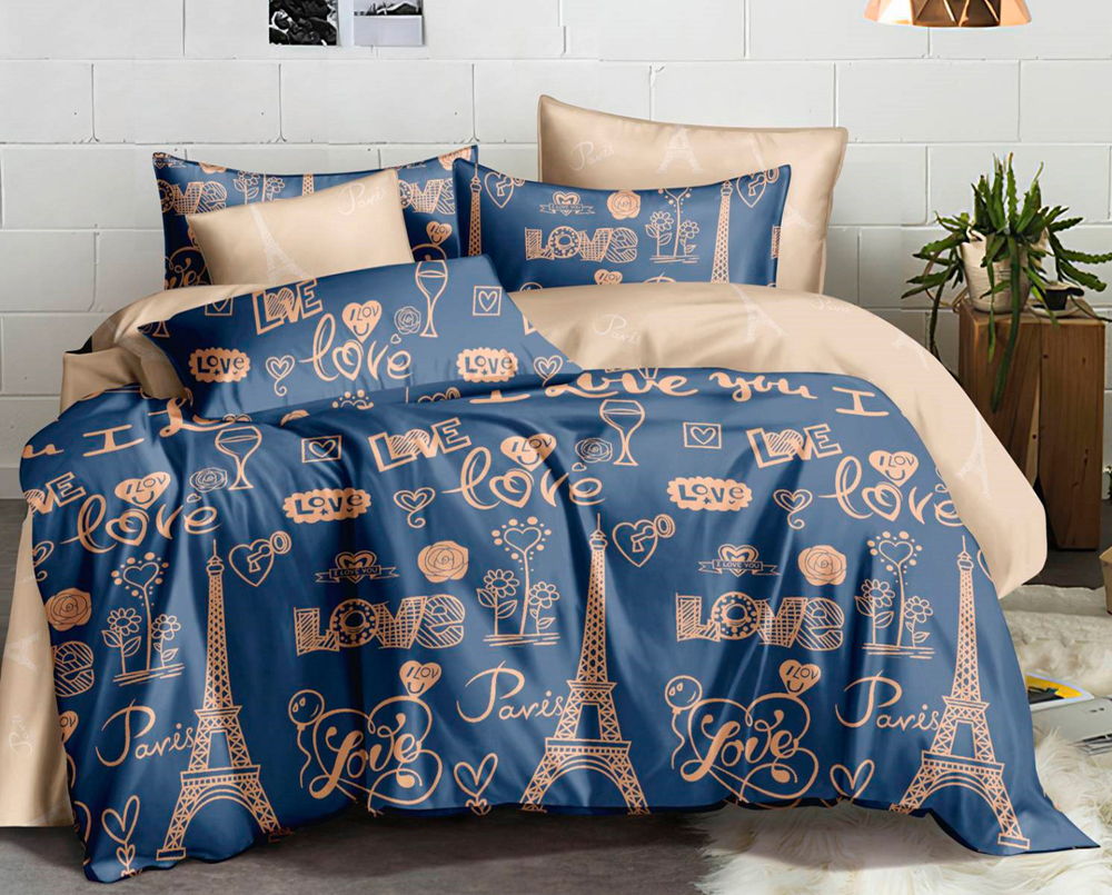 

Пододеяльник MirSon Бязь Premium 17-0443 Love Paris 175 x 210 см