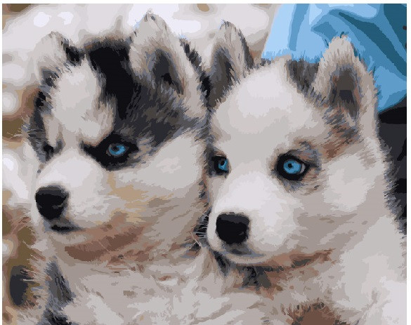 

Картина по номерам BrushMe GX3797 40*50 cм Щенки хаски