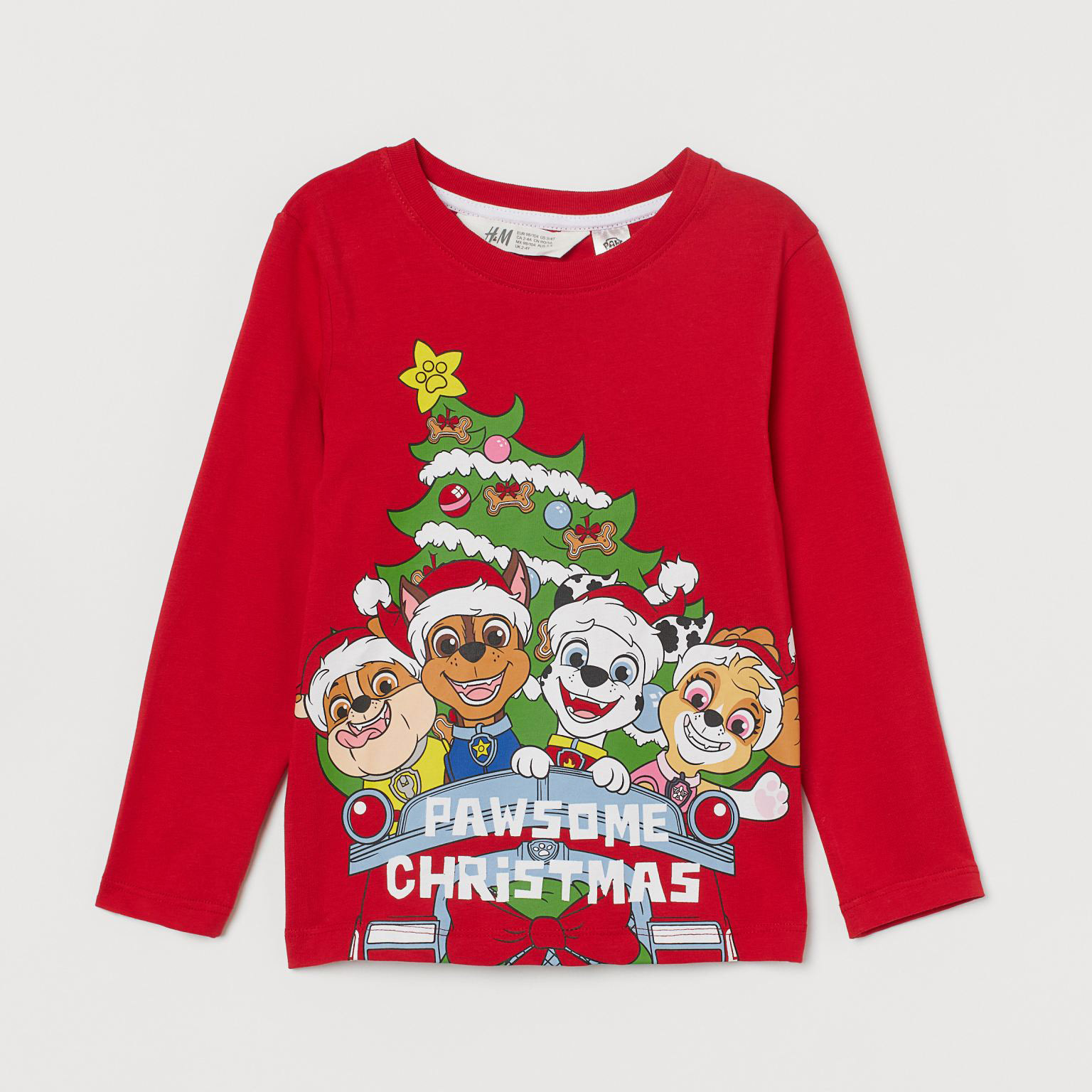 

Лонгслив H&M 610-7476482 122-128 см Красный принт