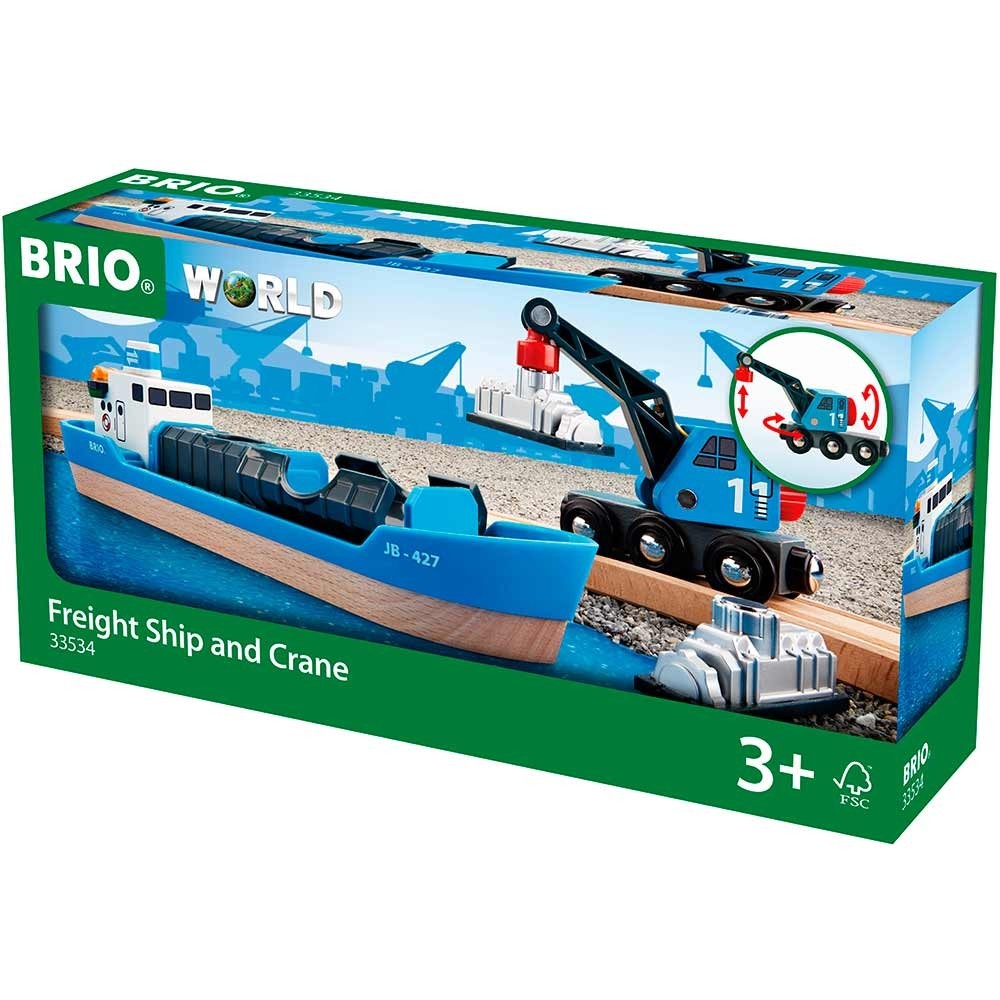 

Корабль для железной дороги BRIO с вагоном-краном (33534)