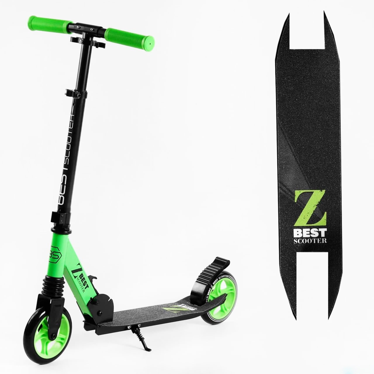 

Детский самокат двухколесный Best Scooter зеленый цвет