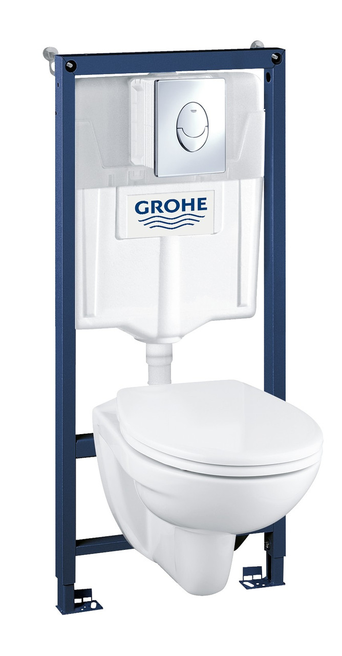 

Набор инсталяция Grohe SOLIDO Perfect 4в1 38721001 подвесным унитазом 51,7*35,4 в комплекте с сидением 39192000
