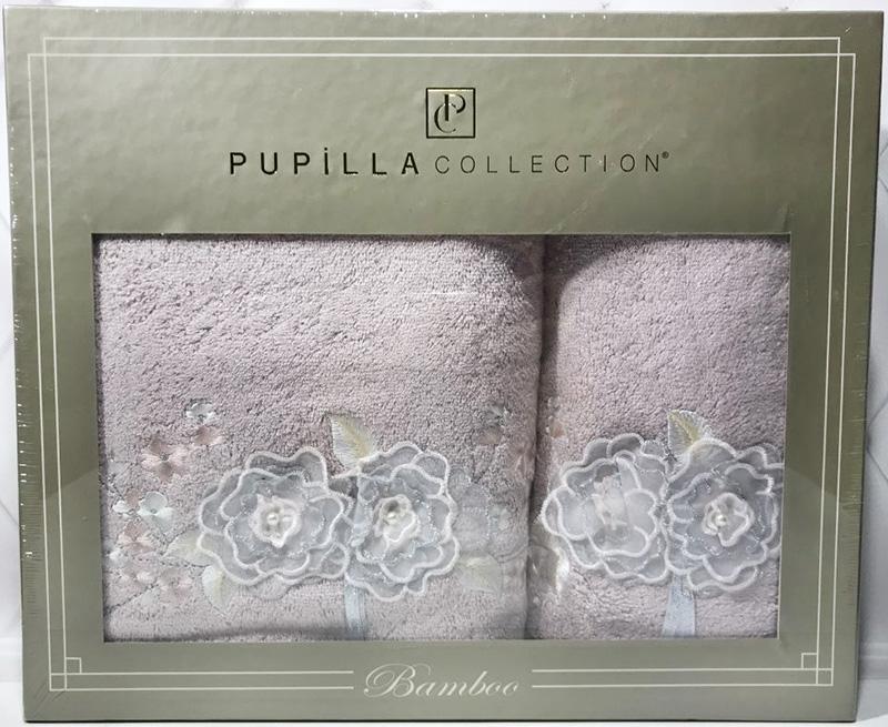 

Набор полотенец Pupilla Roselinda Bambuk лицевое 50х90см и банное 70х140см, сиреневый