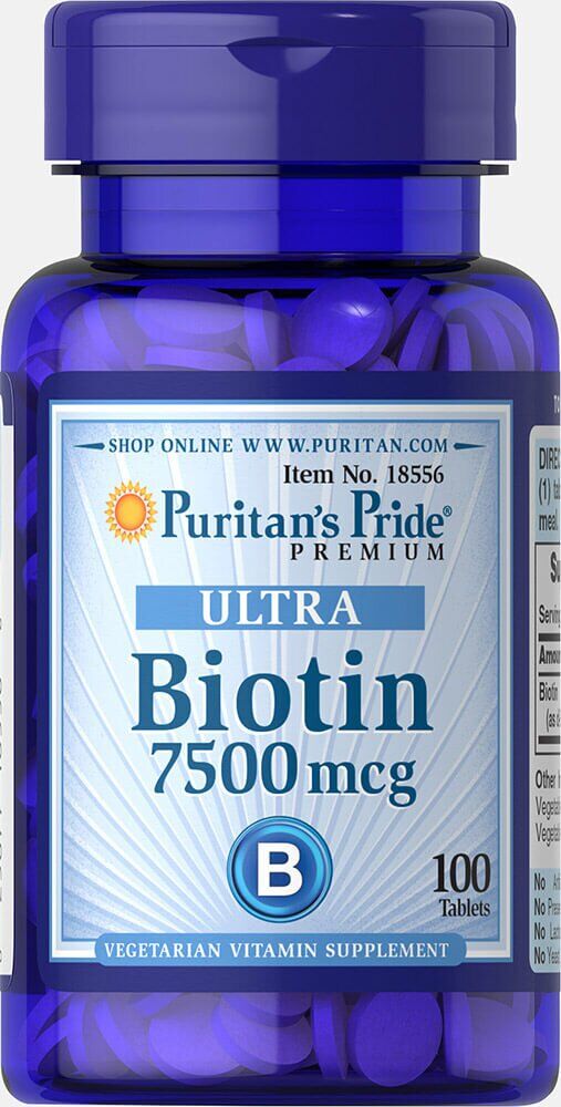 

Биотин Puritan's Pride (Biotin) 7500 мкг 100 таблеток