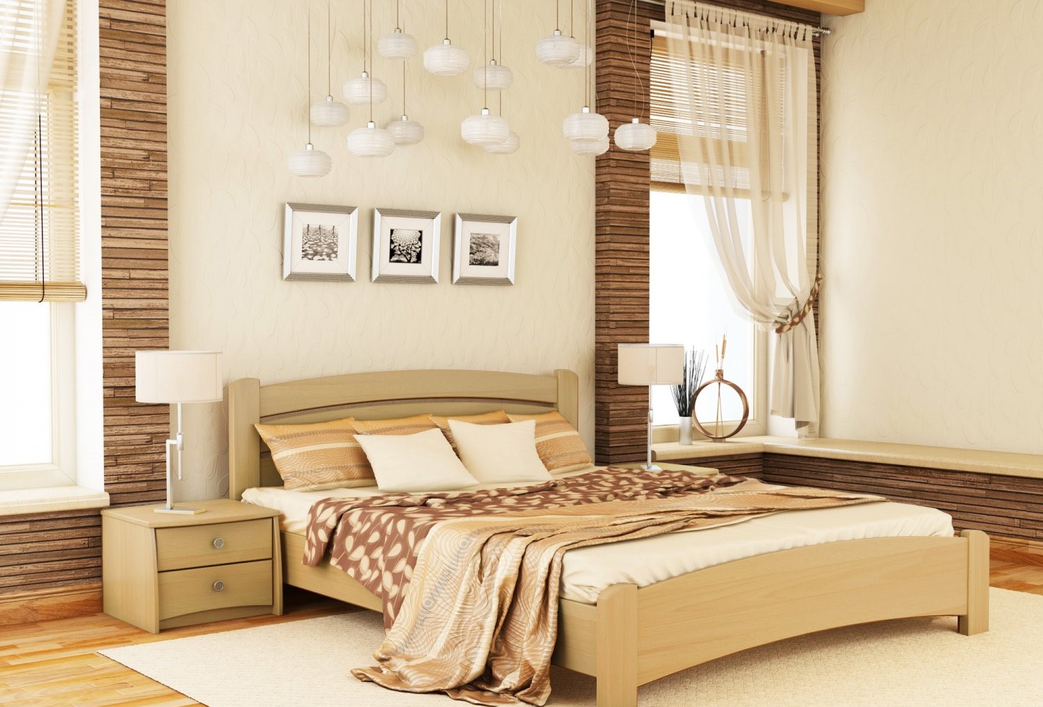 

Деревянная кровать Эстелла Венеция Люкс из массива бука 200х90 Бук