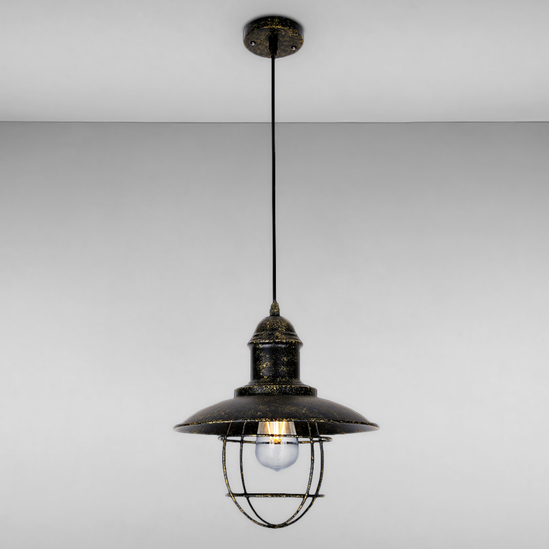 

Люстра підвісна Light House LS-16322-1 BK+GD чорна з золотом