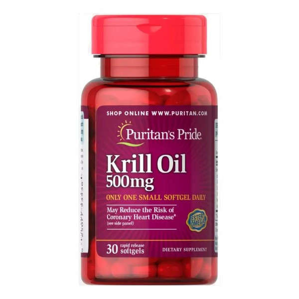 

Жирные кислоты Puritan's Pride Red Krill Oil 500 мг 30 капсул