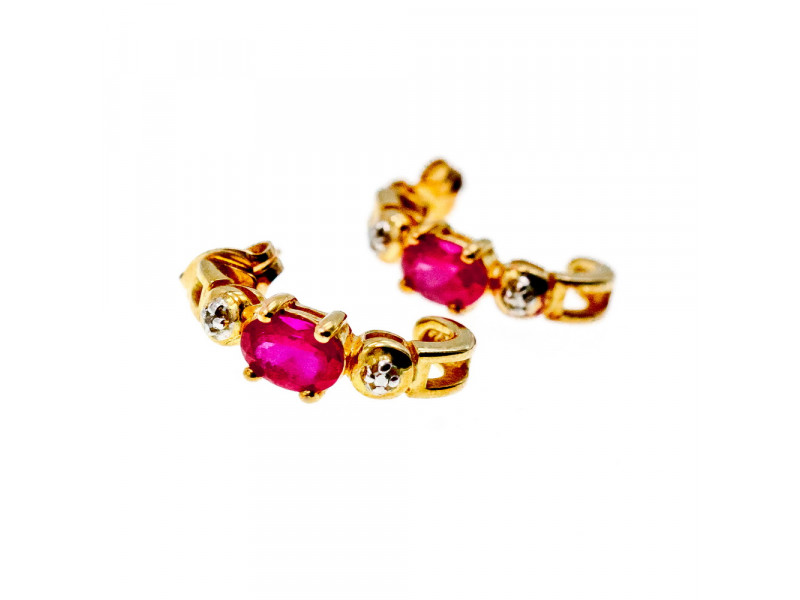 

Серебряные серьги-гвоздики в позолоте с камнем Розовый Топаз Sky Jewelry 001043