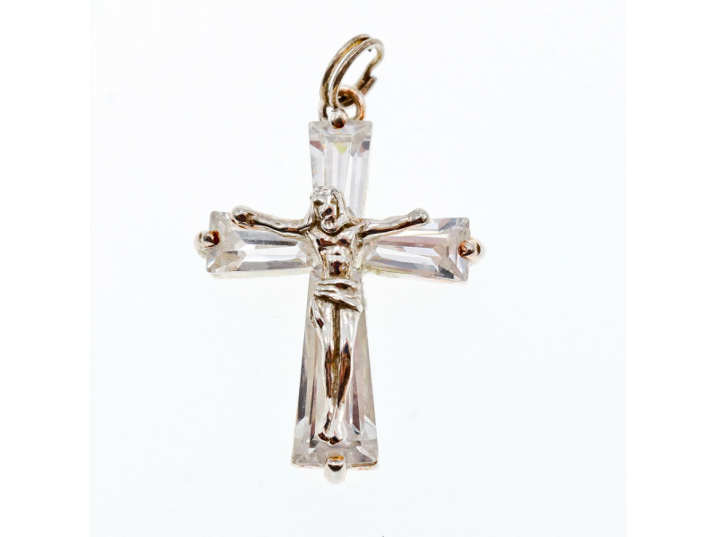 

Серебряный крестик с фианитами 925 проба Sky Jewelry 001407