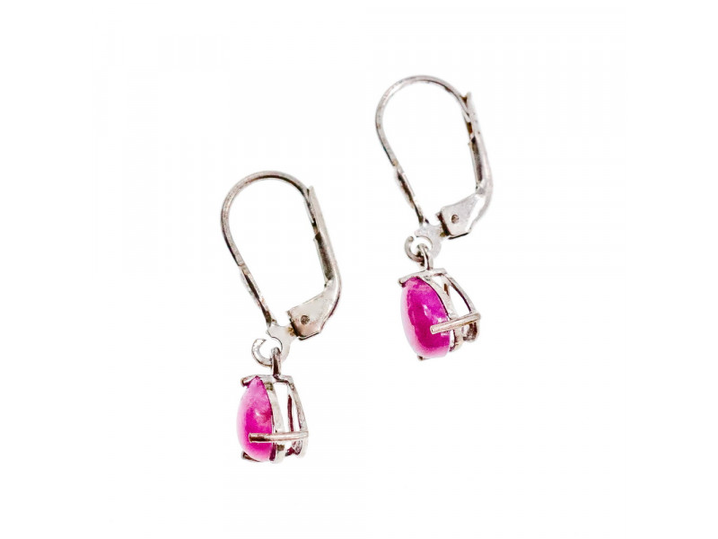 

Серебряные серьги с камнем Розовая Шпинель 925 проба Sky Jewelry 001274