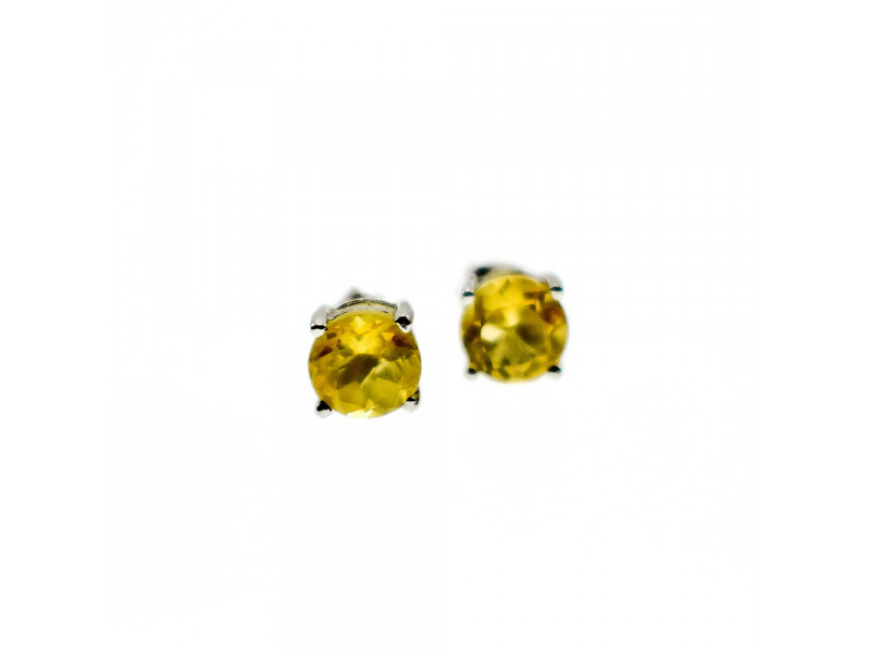 

Серебряные серьги-гвоздики 925 пробы с Цитрином Sky Jewelry 001176