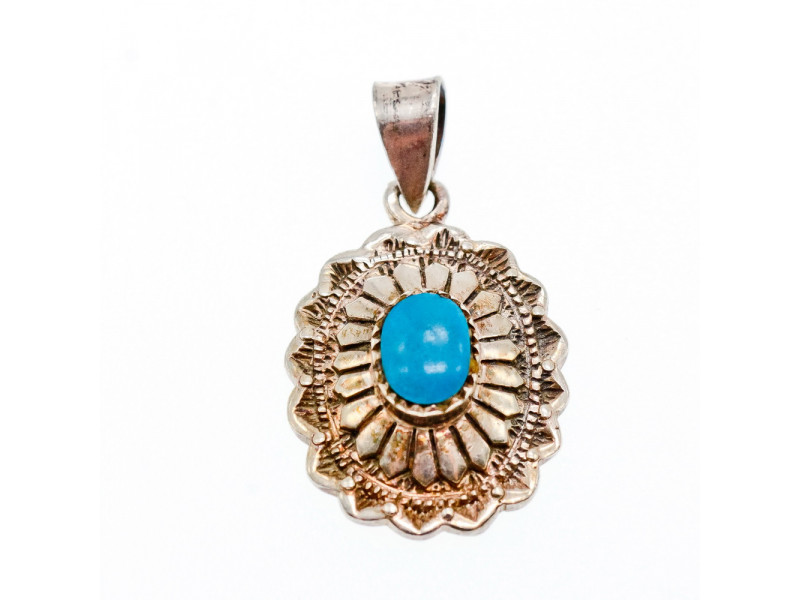 

Серебряный кулон в винтажном стиле с бирюзой Sky Jewelry 001006