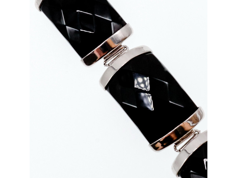 

Серебряный браслет 925 проба с Черным Турмалином Sky Jewelry 000816