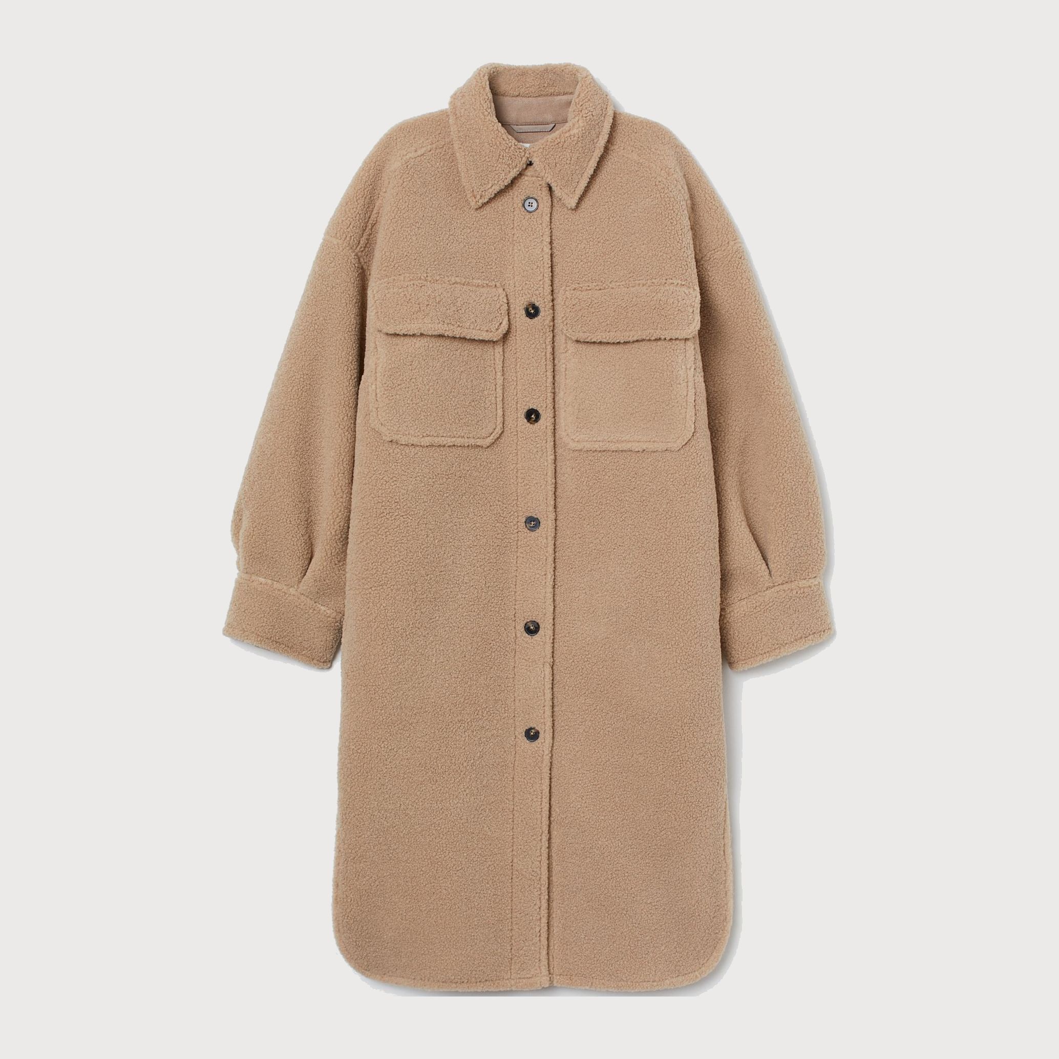 

Шуба H&M 110--9330322 S Бежевая