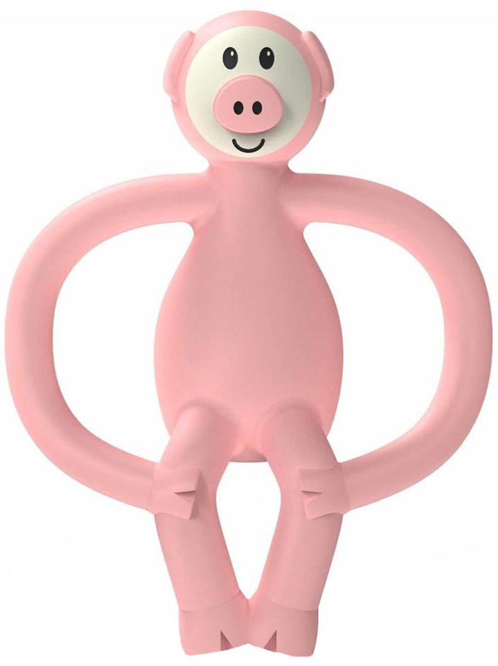 

Игрушка-прорезыватель Matchstick Monkey Свинка Светло-розовый 11 см (MM-PG-001) (0705604684686)