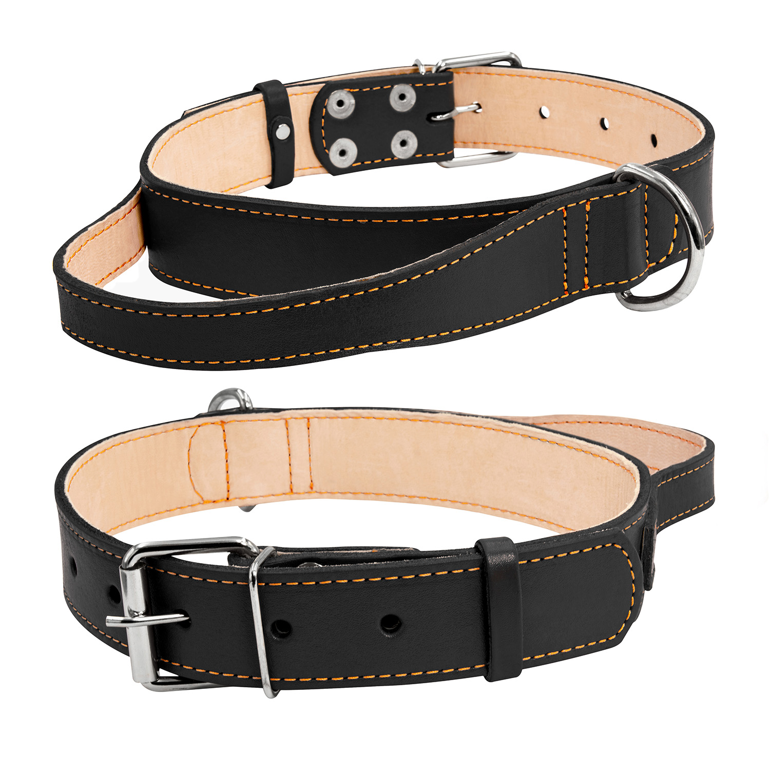 

Ошейник Collar двойной с ручкой 47-62 см 35 мм Черный (02971)