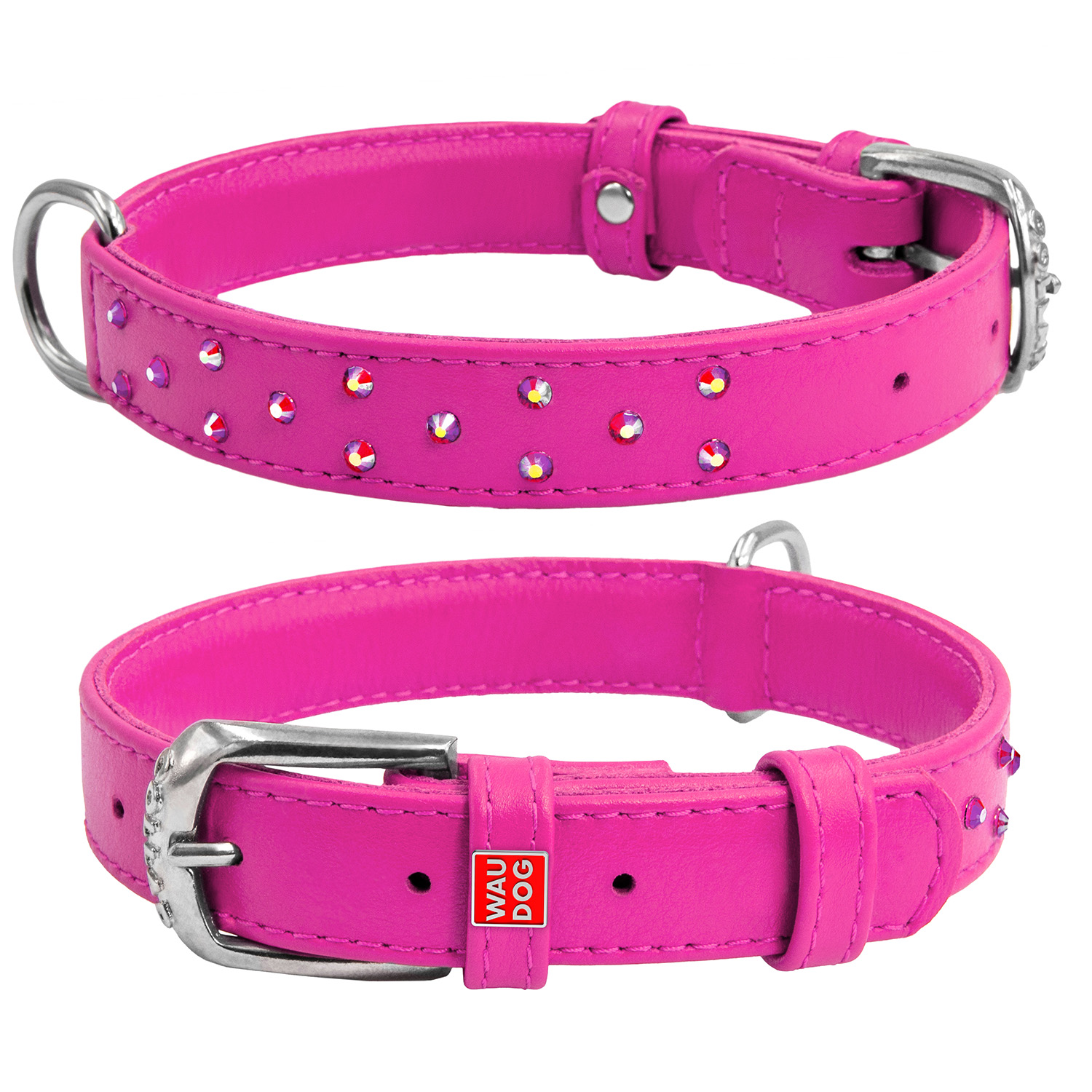

Ошейник WAUDOG Glamour с клеевыми стразами 30-39 см 20 мм Розовый (32787)