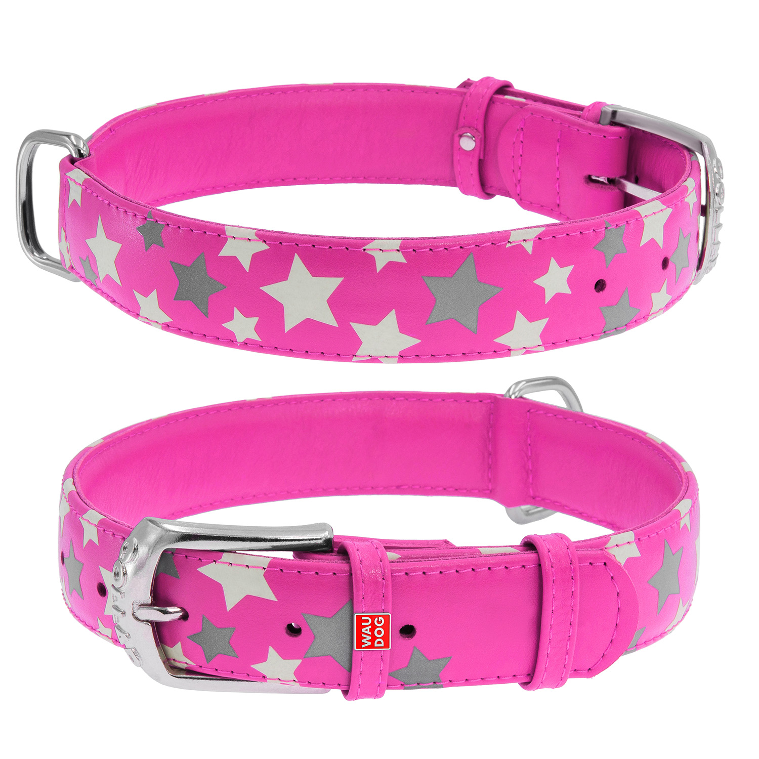 

Ошейник WAUDOG Glamour с узором "Звездочка" 46-60 см 35 мм Розовый (35887)