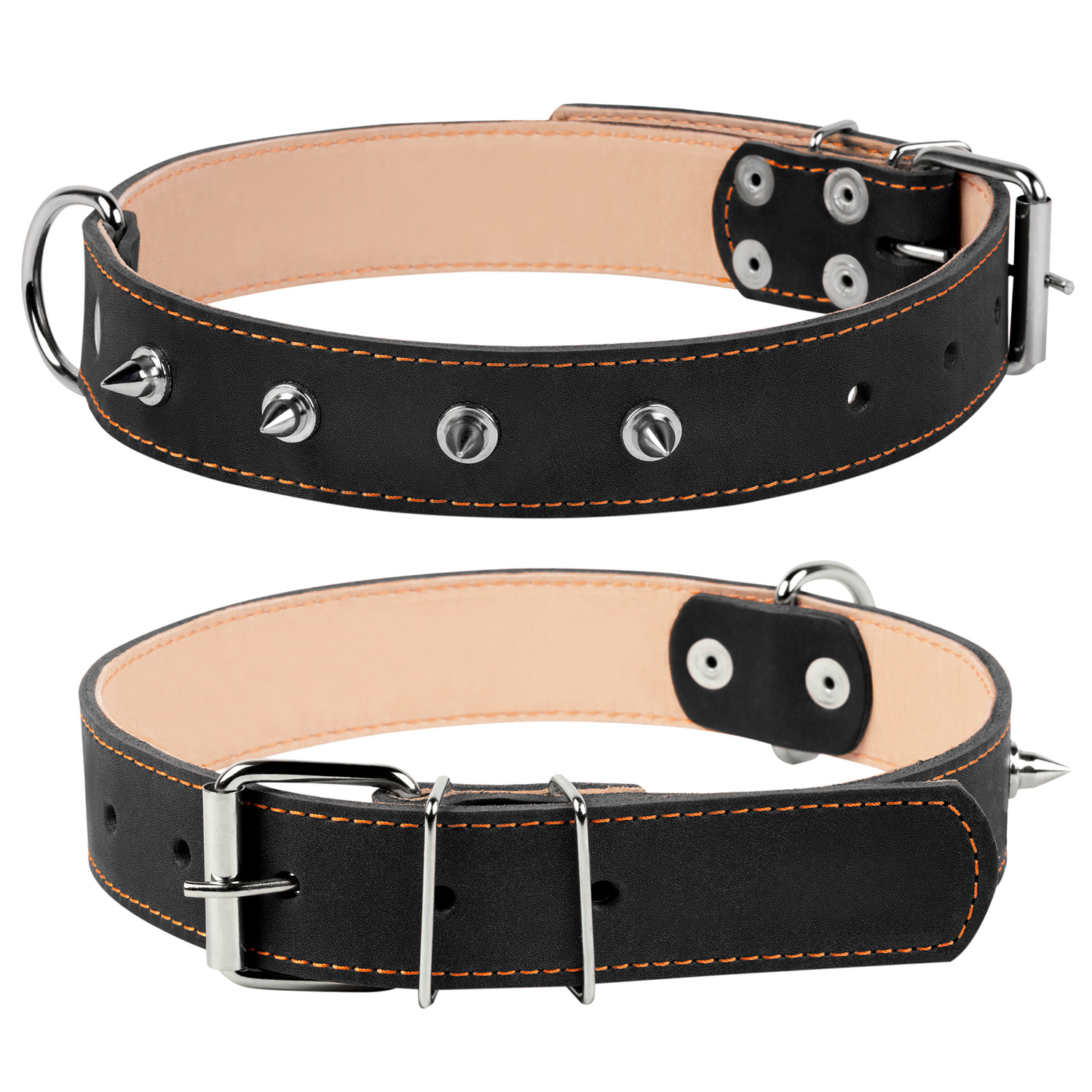 

Ошейник двойной Collar с шипами 47-62 см 35 мм Черный (02871)