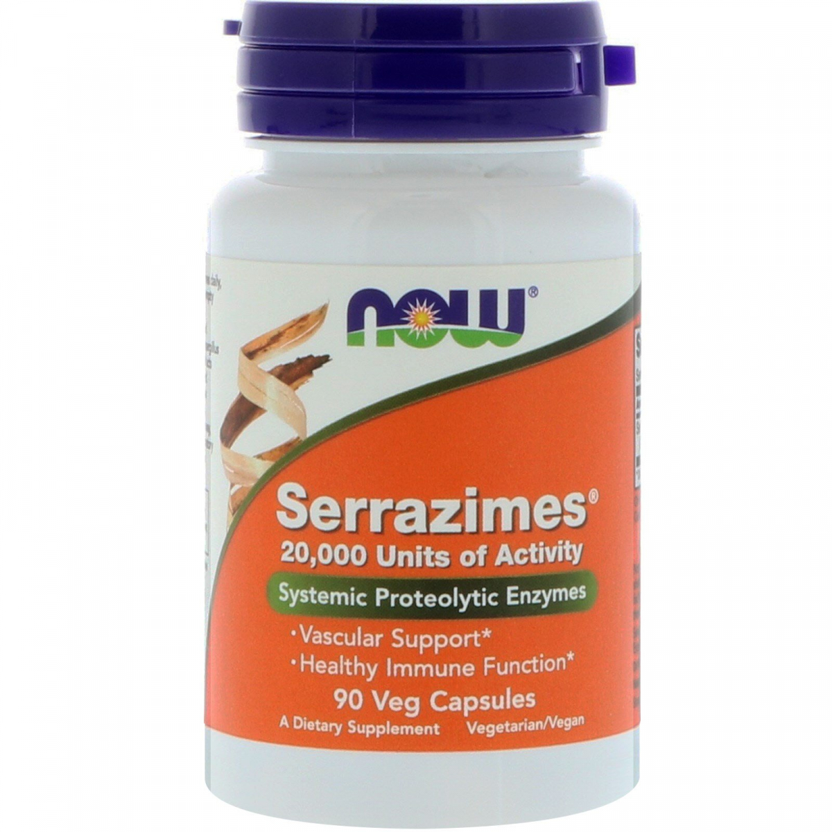 

Смесь энзимов Now Foods Serrazimes 90 вегетарианских капсул