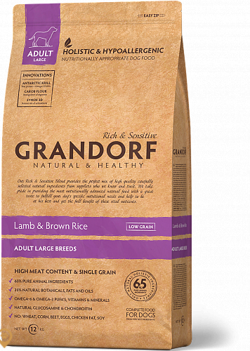 

Grandorf Adult Maxi Large Breed Lamb & Brown Rice Корм для собак крупных пород с ягненком и бурым рисом 3кг