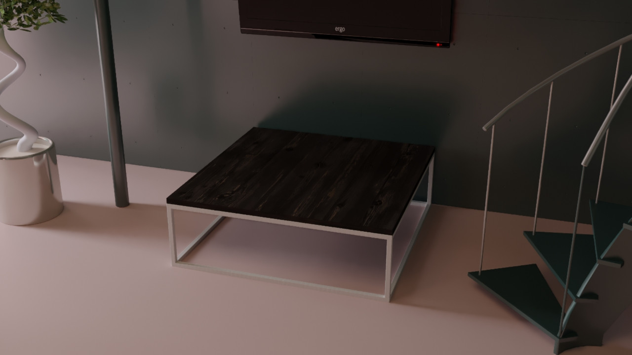 

Дизайнерский журнальный стол ДСП Сосна Арендал Белый в стиле Лофт Loft Design RVL001-43 ()