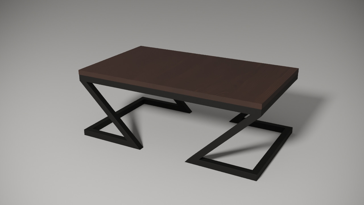 

Дизайнерский журнальный стол ДСП Венге Черный в стиле Лофт Loft Design RVL004-4 ()