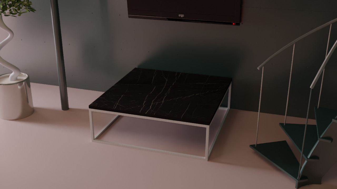 

Дизайнерский журнальный стол ДСП Камень Пьетра Гриджо Белый в стиле Лофт Loft Design RVL001-35 ()