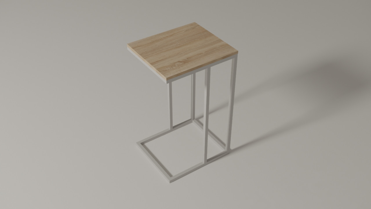 

Дизайнерский журнальный стол ДСП Дуб Сонома cветлый Белый в стиле Лофт Loft Design RVL002-29 ()