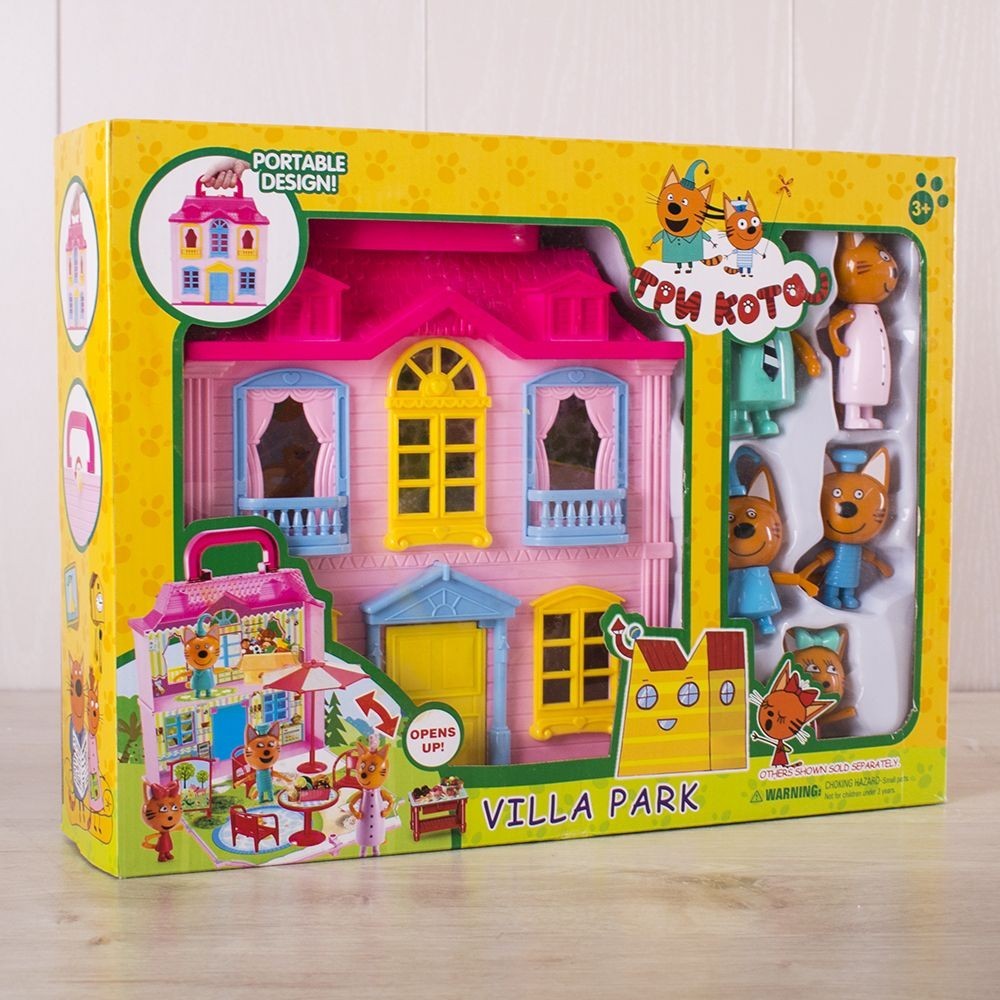 

Игровой набор герои Три кота. Villa Park Домик в форме чемоданчика (М 8806)