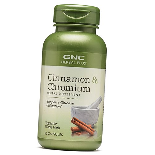 

Корица плюс Хром, Herbal Plus Cinnamon & Chromium, GNC 60капс (71120035)