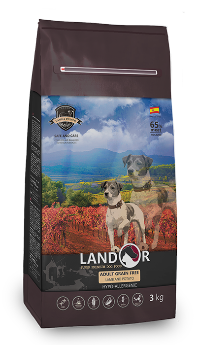 

Сухой беззерновой корм Landor Adult Grain Free Lamb&Potato для взрослых собак всех пород ягненок 1 кг