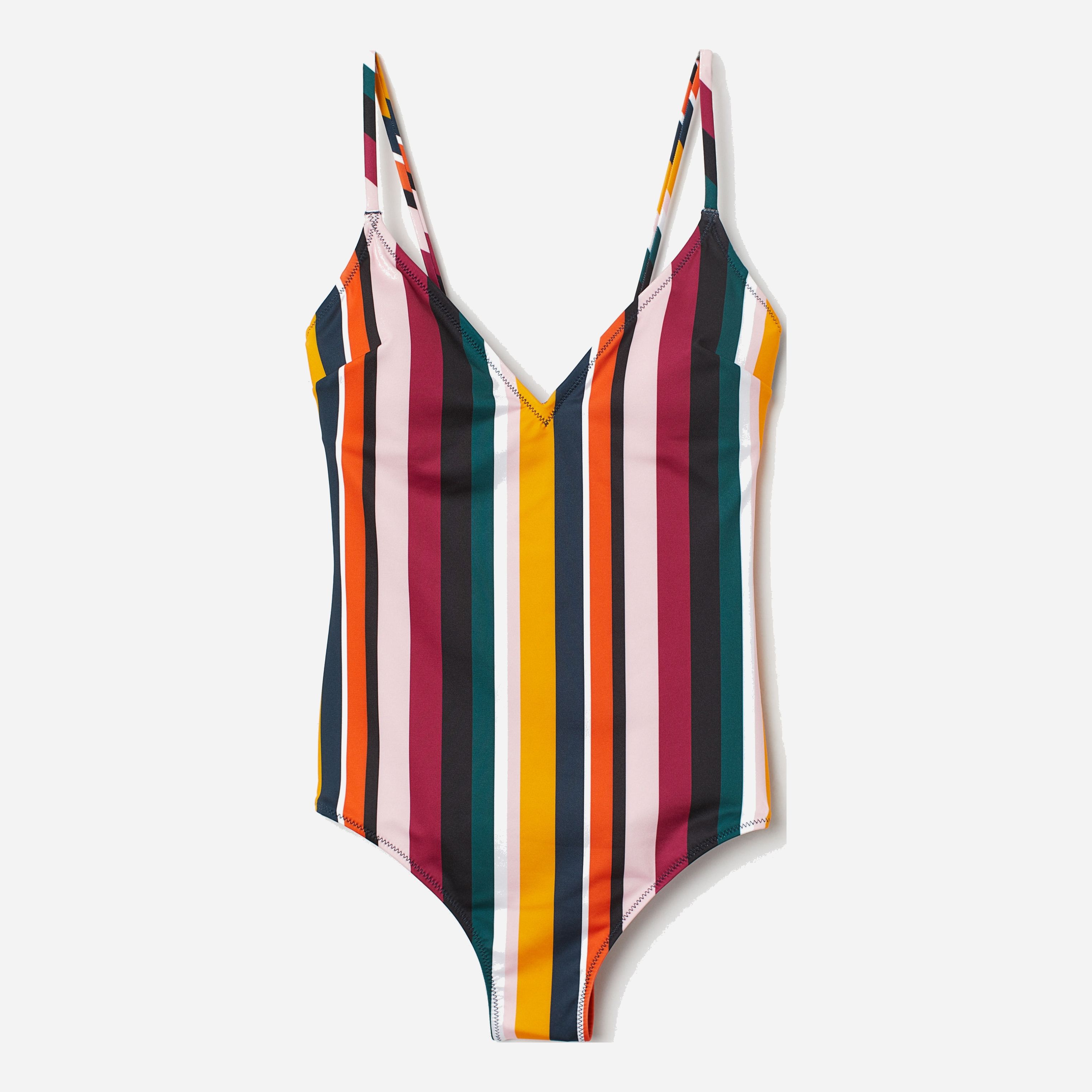 

Купальник женский слитный H&M 0717874-7 36 Разноцветный/Полоска