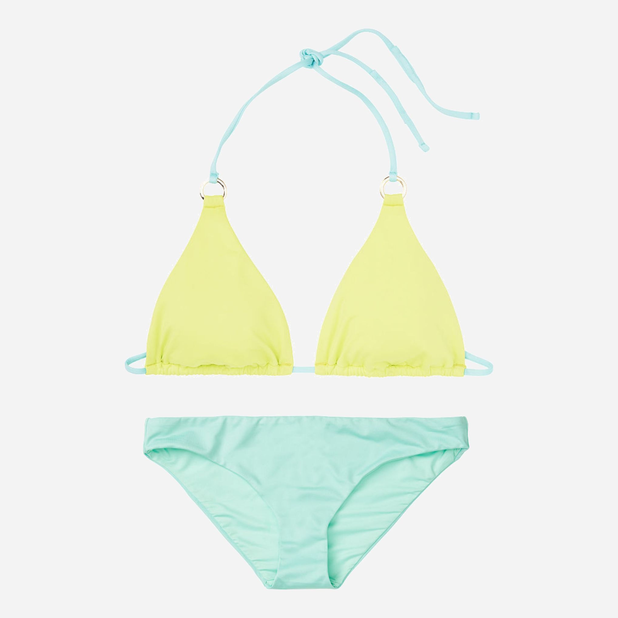 

Раздельный купальник женский Victoria's Secret 759785941 XS Бирюзовый/Лимонный