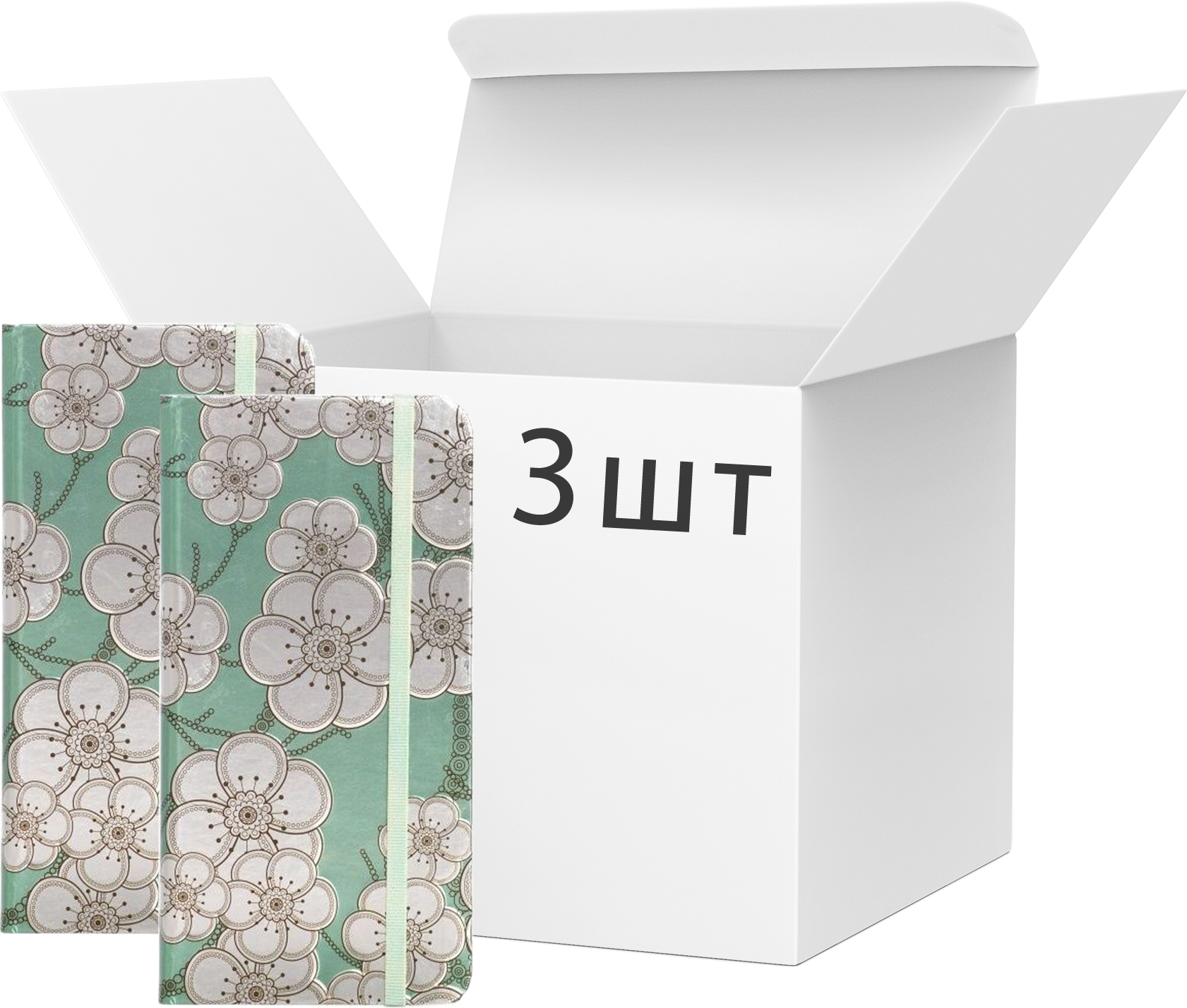 

Упаковка блокнотов MagicColor Цветы 9 x 18 см в линейку 88 листов 3 шт (894487)