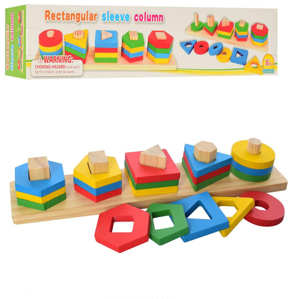 

Деревянная Эко игрушка детская Геометрика "Фигуры" 20 деталей