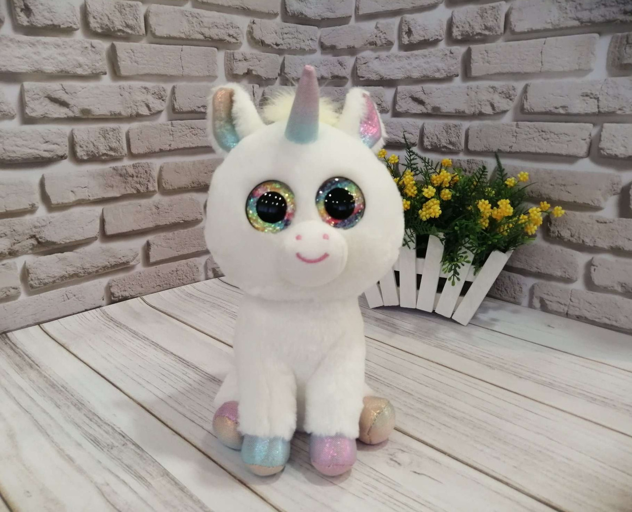 

Мягкая игрушка Глазастик единорог 25 см